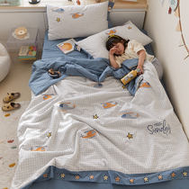 Cotton water washing cotton summer quilt Cartoon Summer breathable cute children air conditioning by pure cotton quilt thin machine washable