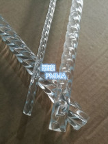 High transparent plexiglass acrylic threaded rod pmma twist Rod custom color size diameter 10-50mm