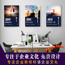 Nanjing conference room office company decorative painting inspirational calligraphy painting KT display board slogan enterprise cultural wall wall painting