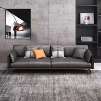Office sofa coffee table combination business reception room leisure negotiation area reception Nordic leather triple sofa