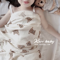 kerr baby gauze muslin double deck newborn baby baby baby baby cart cover