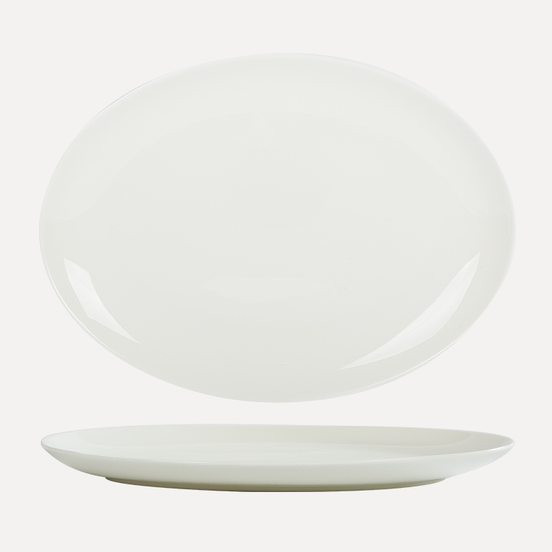 Under the glaze color pure white ipads porcelain tableware western - style food dish household rice bowls western food steak dishes dish dishes of jingdezhen