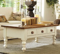 American Country Oak TV cabinet tea table combination set up small apartment cabinet simple modern living room locker