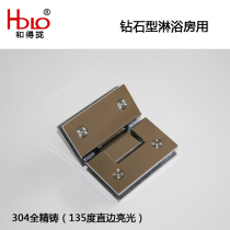 304 stainless steel mirror light precision casting 135 degree glass door bathroom clip shower room double door bathroom hinge hinge