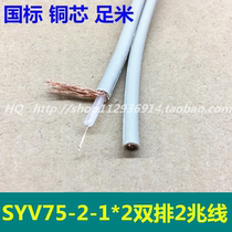 SYV75-2-1*2-wire computer room dedicated line 2M coaxial cable 2-core 2-gigabit line optical terminal machine dedicated line