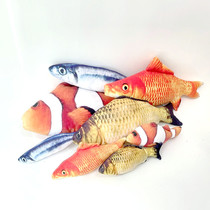 Pet Supplies Plush Emulation Fish Send Cat Mint Pink Crucian Fish Autumn Knife Fish Teasing Cat Toy Kitten Young Cat Self hi