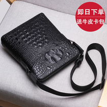 Crocodile Pattern Mens BagsShoulder BagsMens Messenger BagsMens Leather BagsMobile Phone BagsCasual Leather Small Backpacks