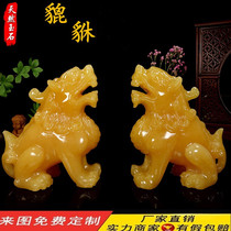 Natural rice jade swing piece of glass roar a pair of living room shop living room