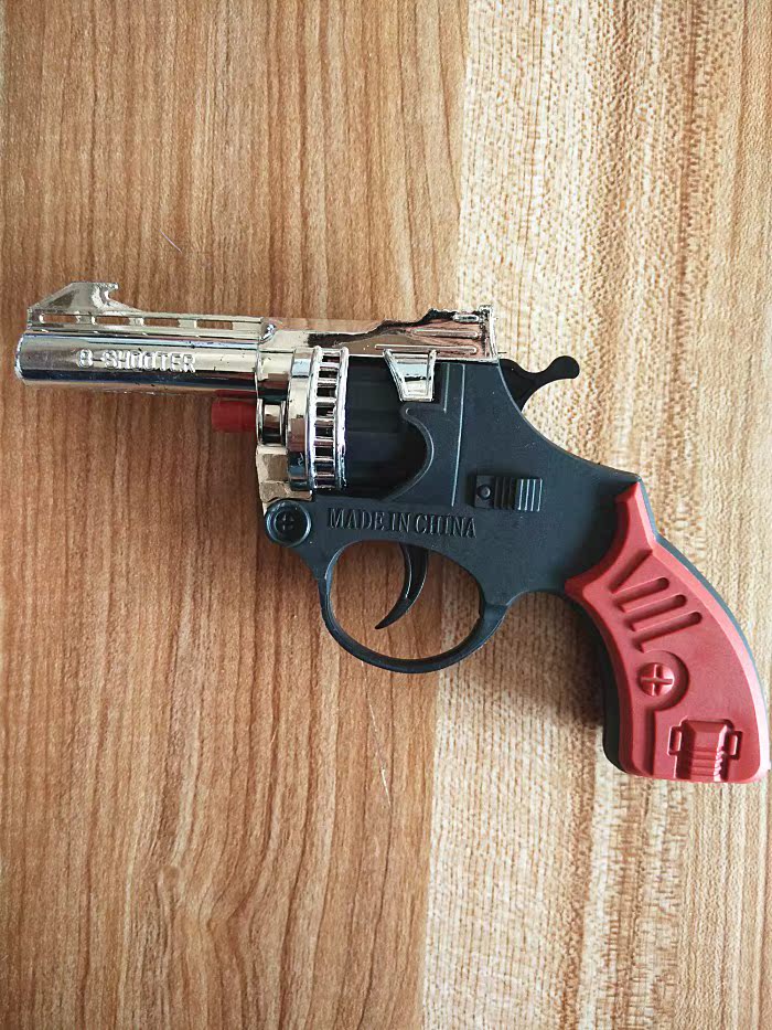 包邮7080经典怀旧玩具塑料砸炮枪左轮手枪演出道具枪火炮子洋炮枪