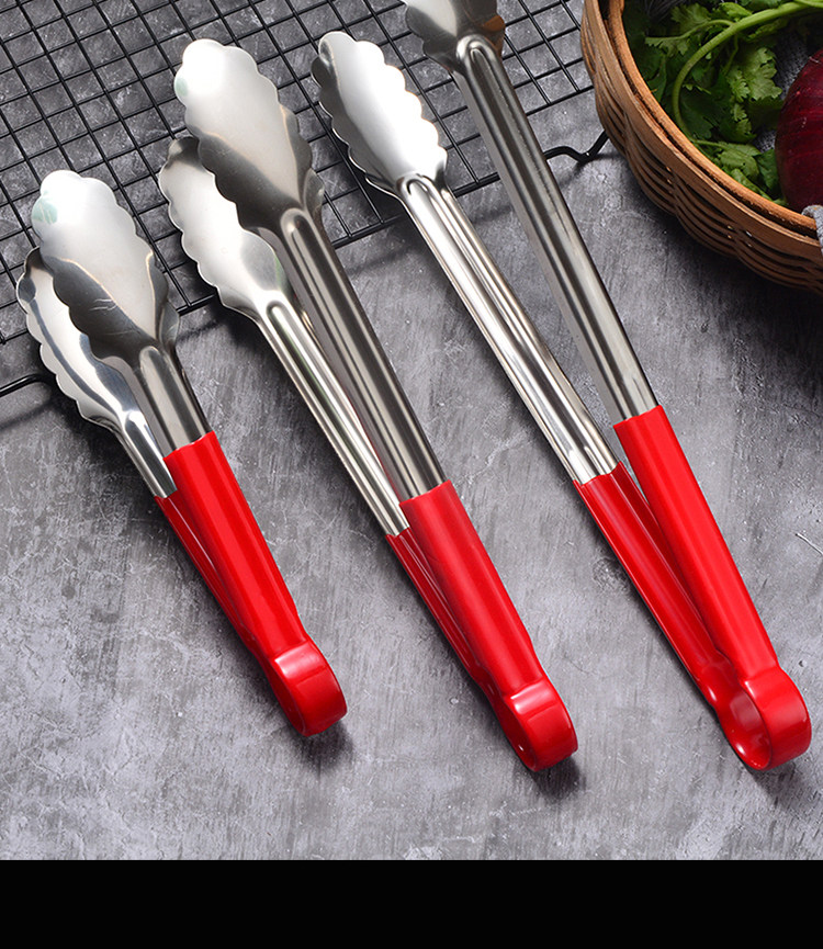 麻辣烫水果夹厨房夹夹不锈钢烧烤肉牛排手抓饼夹面包夹食品夹夹