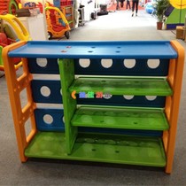Kindergarten plastic school bag cabinet Toy cabinet Childrens bookshelf storage rack Shoe rack toy rack