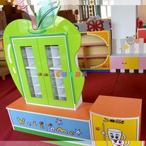 Kindergarten early education center Childrens high-end cup holder cup cabinet density board paint with door tea cabinet