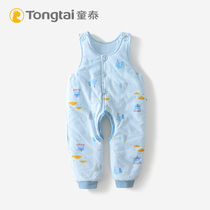  Tongtai baby folio cotton strap cotton pants 6-24 months baby autumn and winter thickened out crotch pants