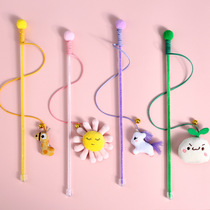 Kitty Teasing Cat Sticks Cartoon Cat Cat Toy Pet Items Pets Interactive Vocal Toys (Buy one and send one)