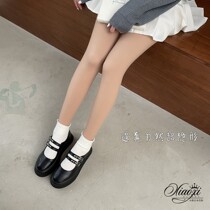 Japans new light legs Sox autumn winter plus suede thickened double layer nude sensation false overdraft meat color trampled underpants socks