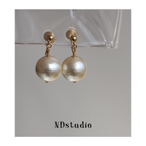 ND Aural Ear Clip Woman Fashion Light Weight Cotton Pearl Advanced Sensation Temperament No Pain Mosquito Coil Ear Clip