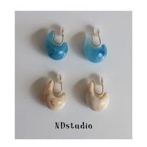 ND spring summers color retro small drop resin Jane about lukewarm wind mosquito coil with no earbugless ear clip