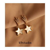 ND REDUCED AGE GIRL ~ PENTAGRAM NATURAL SHELL IRREGULAR DIAMOND ADVANCED SENSATION MOSQUITO COIL EAR CLIP WITHOUT EARHOLE DAUGHTER