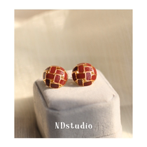 ND no earbuds must be in) French style retro port wind Brands red hollowed-out glazed superior Sensation Mosquito-repellent Coil Ears