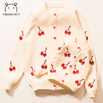 parent-child clothing 2022 new fashion baby girls' clothing autumn Korean style mother-child knitted cardigan cotton fashion coat