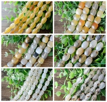 How beautiful natural Madagascar ocean chalcedony beads loose beads Water plant flower Agate landscape direct sales