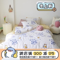 (Fuji store) early summer ins hipster cotton quilt cover single cotton sheet single student single double 15180