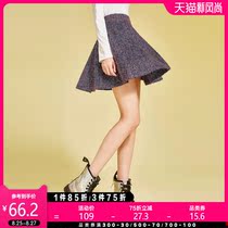  Skirt women 2021 autumn and winter new star flash high waist thin thickening short skirt women fashion college style umbrella skirt women