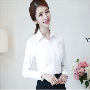 2020新款春季白衬衫女长袖工作服正装职业工装修身韩版OL衬衣寸衫