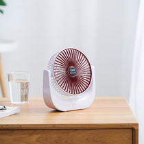 Mini electric fan usb rechargeable student dormitory office silent desktop portable portable large wind