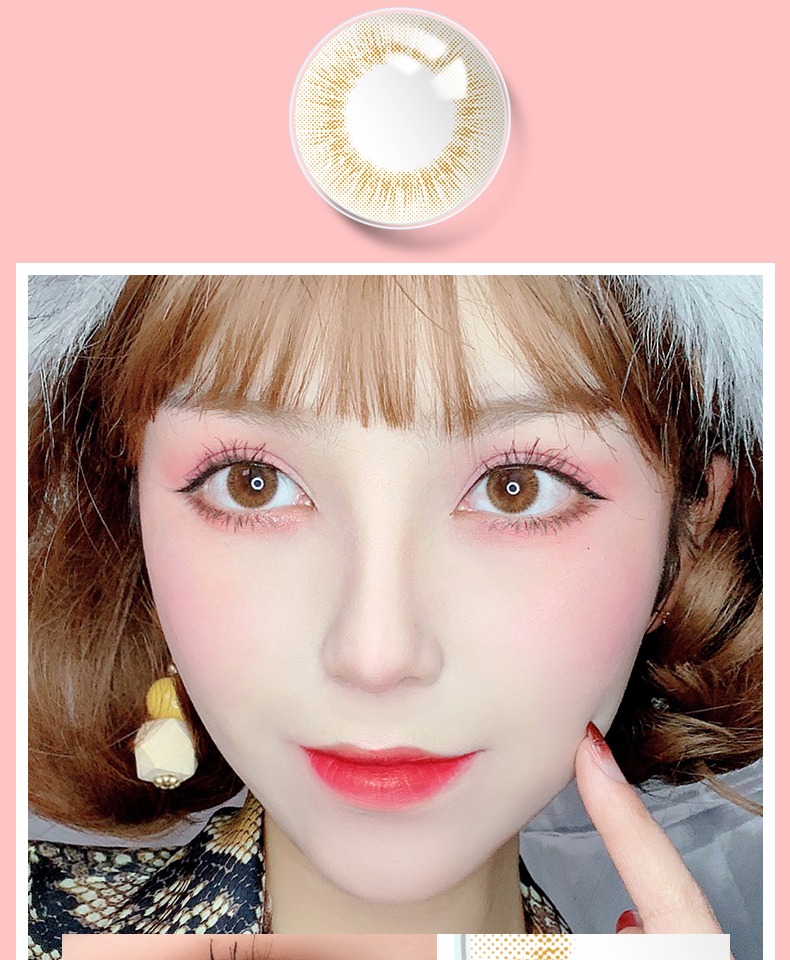 缇娜美瞳女年抛大小直径欧美灰自然混血近视隐形眼镜半年抛日抛tn_大