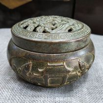 Antique bronze Antique collection Antique pure copper Flower rich Carp Longmen Aromatherapy furnace Copper furnace Old goods old objects