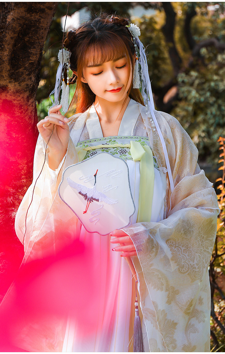 荣姬古装汉服秋装女改良魏晋襦裙仙女清新淡雅飘逸超仙中国风套装
