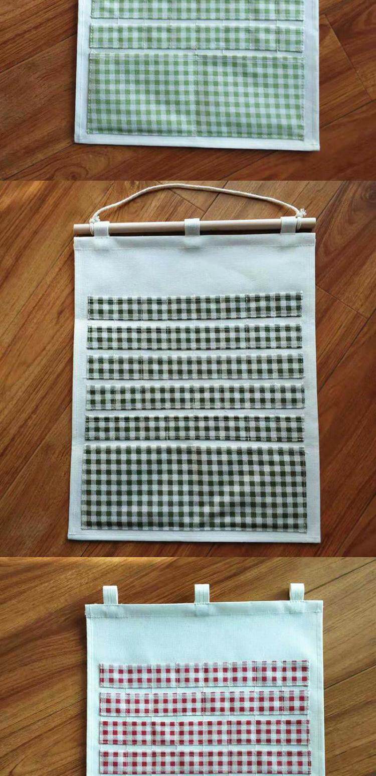 教室幼儿园晨检袋挂袋晨检卡袋收纳袋晨检卡牌袋健康卡片袋帆布艺