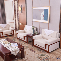 Minimalist modern office reception VIP meeting room Guest Sofa Single Cloth Art Business Negotiation Area Tea Table Combinations