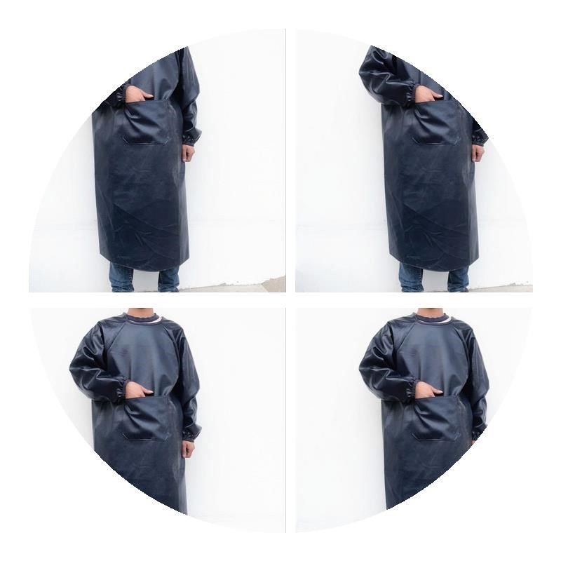 洗车杀猪挂脖大号围裙男士防油 全身 防水加长雨衣布加厚软胶加肥