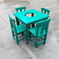 Old door on the side of the road Hot pot table skewer shop Hot pot shop induction cooker integrated table and chair combination hot pot table customization