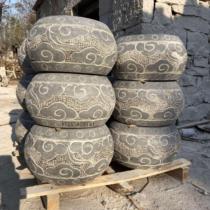 Stone pier base Column pier stone bluestone drum pier column top stone hollow column foundation stone column foot stone cushion foundation stone carving round pier