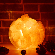 Ice and Fire Salt Lamp Himalayan Crystal Creative Natural Bedroom Headboard Night Light Rose Ore Aroma