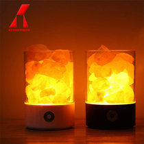 Salt lamp Himalayan crystal Salt decorative Table Lamp Aromatherapy night light Color-changing LED dimming Bedroom Headboard