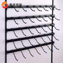 Clothing store display rack hanging clothes rack underwear underwear hanging metal shelf Bra wall hanging rack hook black