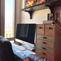 Nordic book desktop storage cabinet drawer-type office bookcase box entry into the home Genguan Key Containing Box Bookshelf Finishing Box