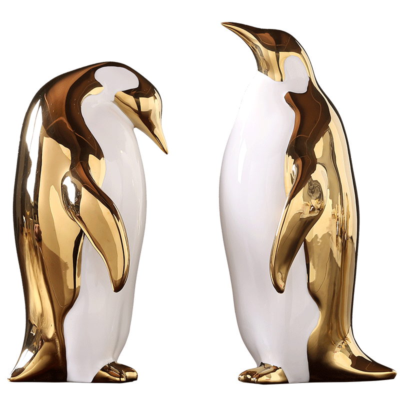 Boreal Europe style gold furnishing articles household ceramics penguins living room TV ark, wine cabinet office decoration