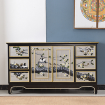 New Chinese porch cabinet partition light luxury living room modern simple storage sideboard door hand-painted door shoe cabinet