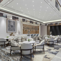 Sales office negotiation table and chair Group One table four chairs club business reception light luxury solid wood new Chinese style negotiation table and chair