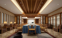 Chinese style large conference table and chair combination office meeting solid wood negotiation reception table homestay dining table and chair hotel furniture