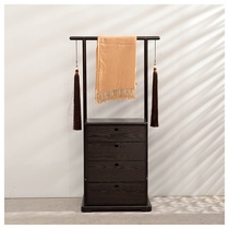 New Chinese solid wood coat rack Zen bucket box floor hanging hanger club furniture customization