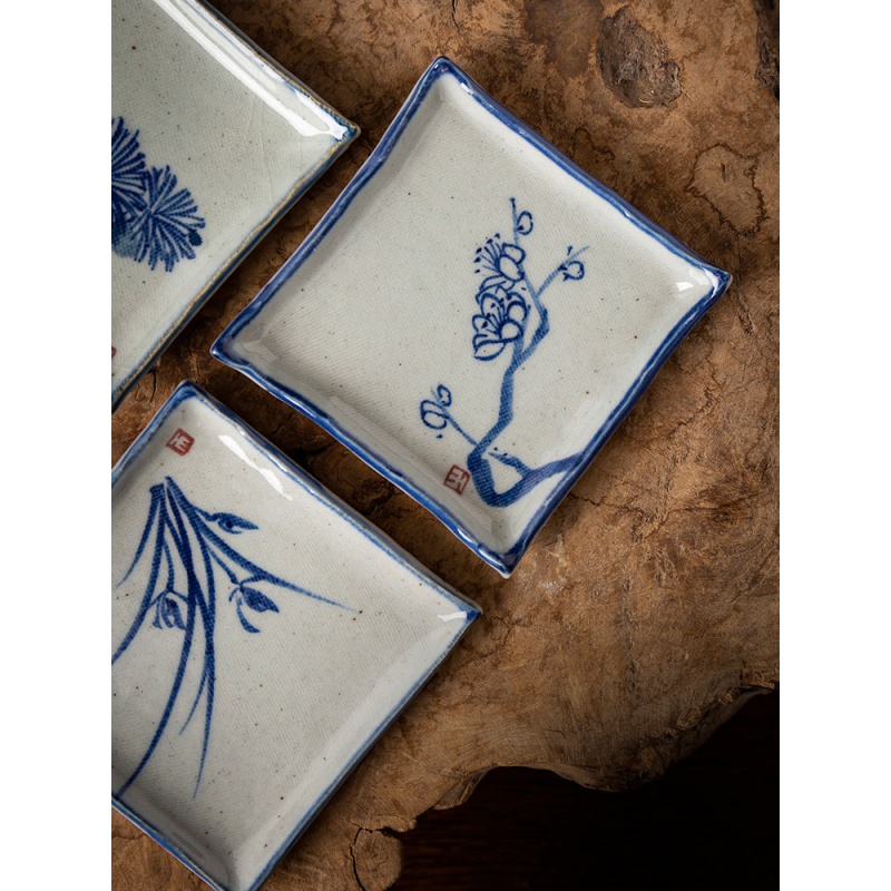 The Poly real JingMeiLan bamboo by pure manual hand - made retro blue cup of jingdezhen ceramic kung fu tea tea accessories