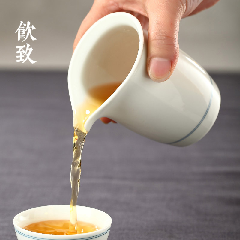 Poly real JingXuan grain small jingdezhen ceramic fair keller kunfu tea archaize points of tea, Japanese male cup white porcelain tea sea