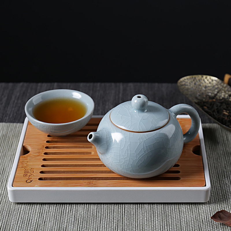 QY your up ceramic teapot small xi shi pot of your porcelain single teapot large domestic scene kung fu tea set