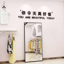 Clothing shop decoration landscape Net red background wall stickers 3d womens window creative nail beauty salon mural